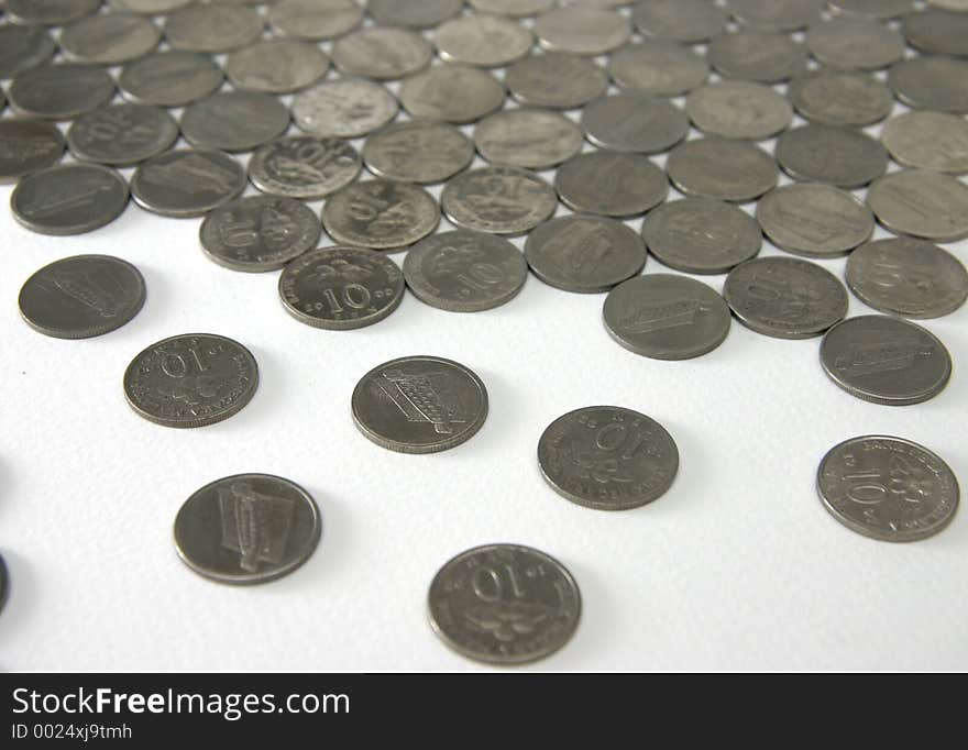 Floor of coins breaking up to individuals