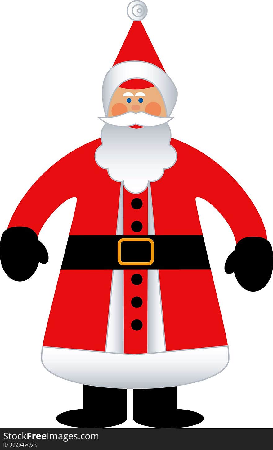 Santa Claus with fur lined coat