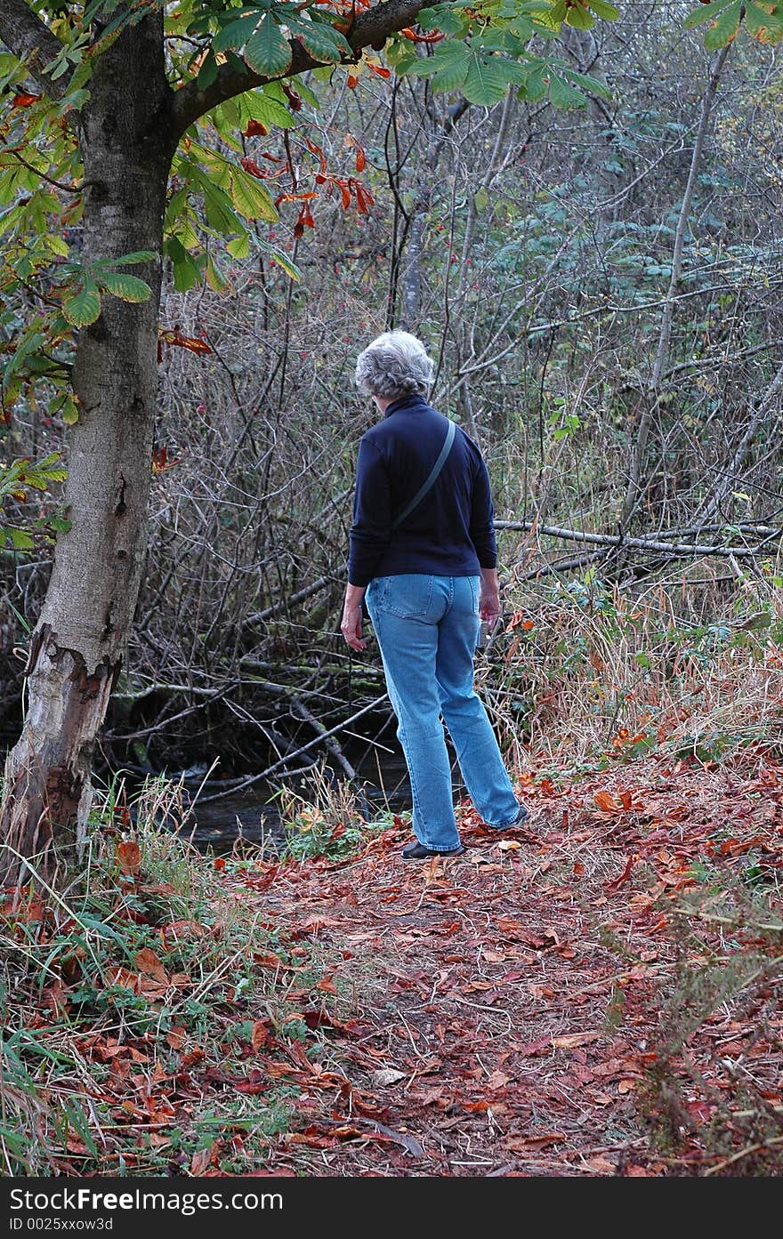 Woman in Woods