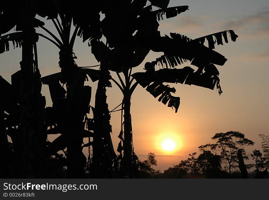 Sunset in Ecuador. Sunset in Ecuador