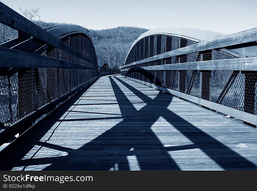 View from inside of bridge