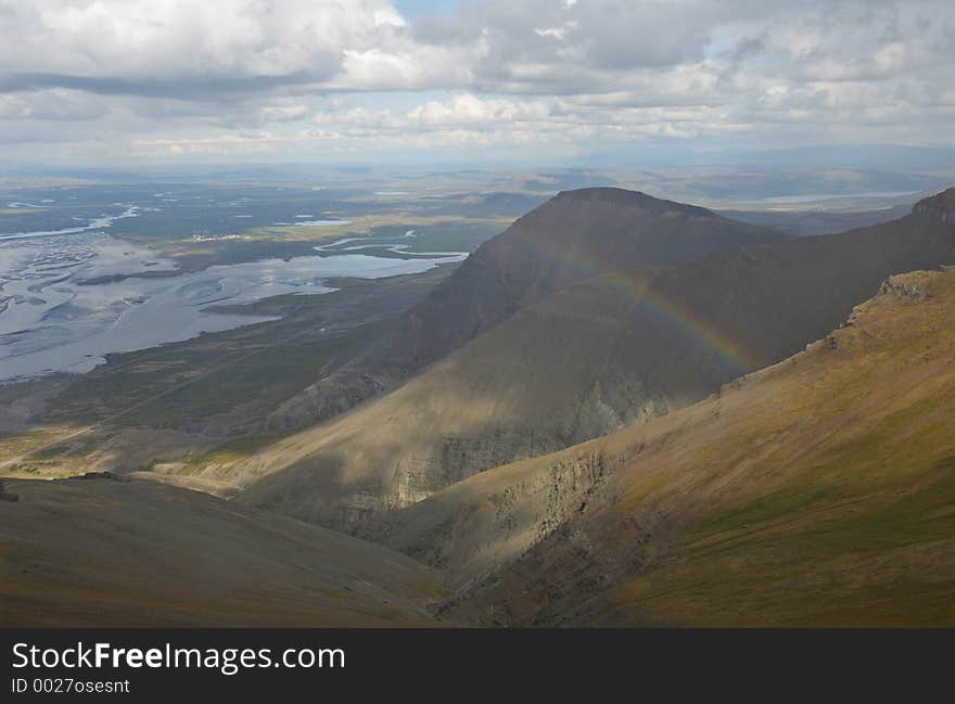 Borgarfjordur from the mountains, Iceland