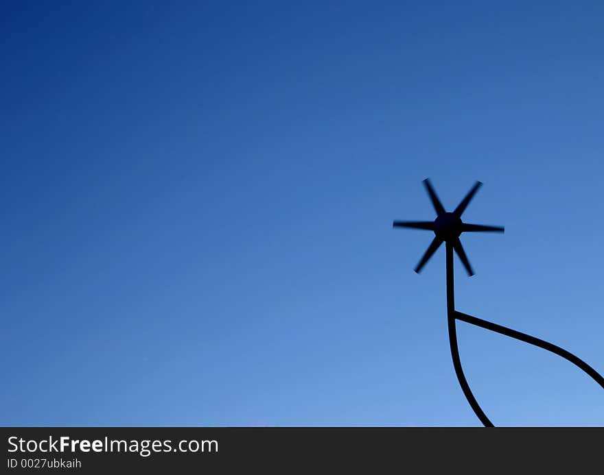 Spinning propeller, little motion blur. Spinning propeller, little motion blur