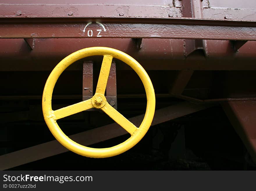 A part of a train cart. A part of a train cart