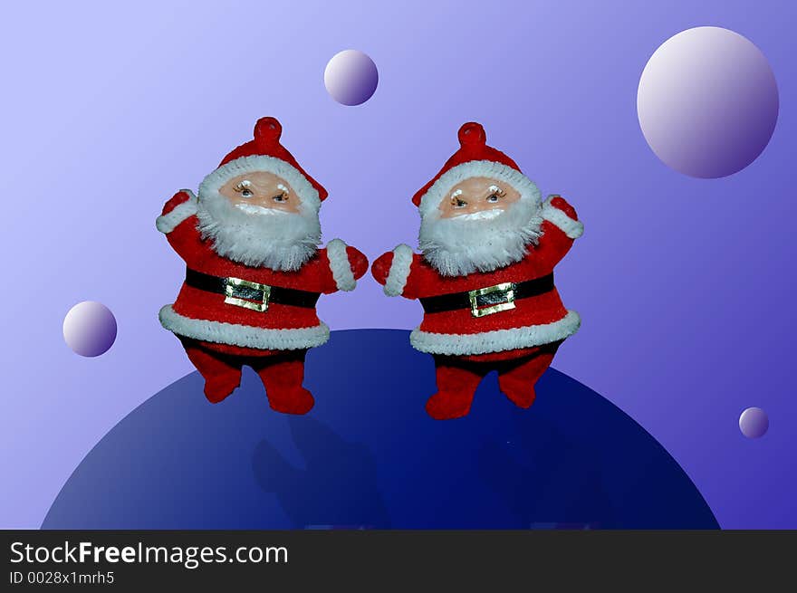 Santa Claus In The Space