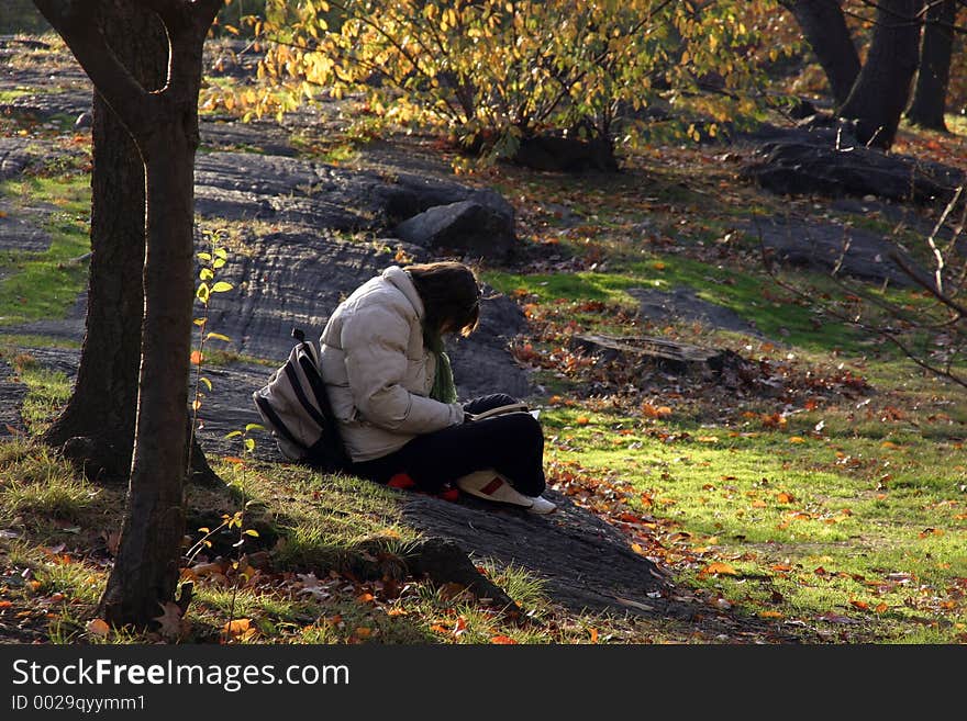 Reading in the park