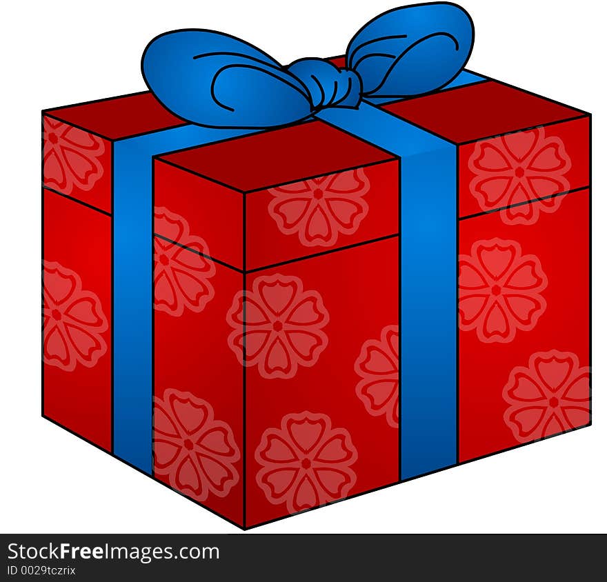 Vector of a present box for a gift. Vector of a present box for a gift.