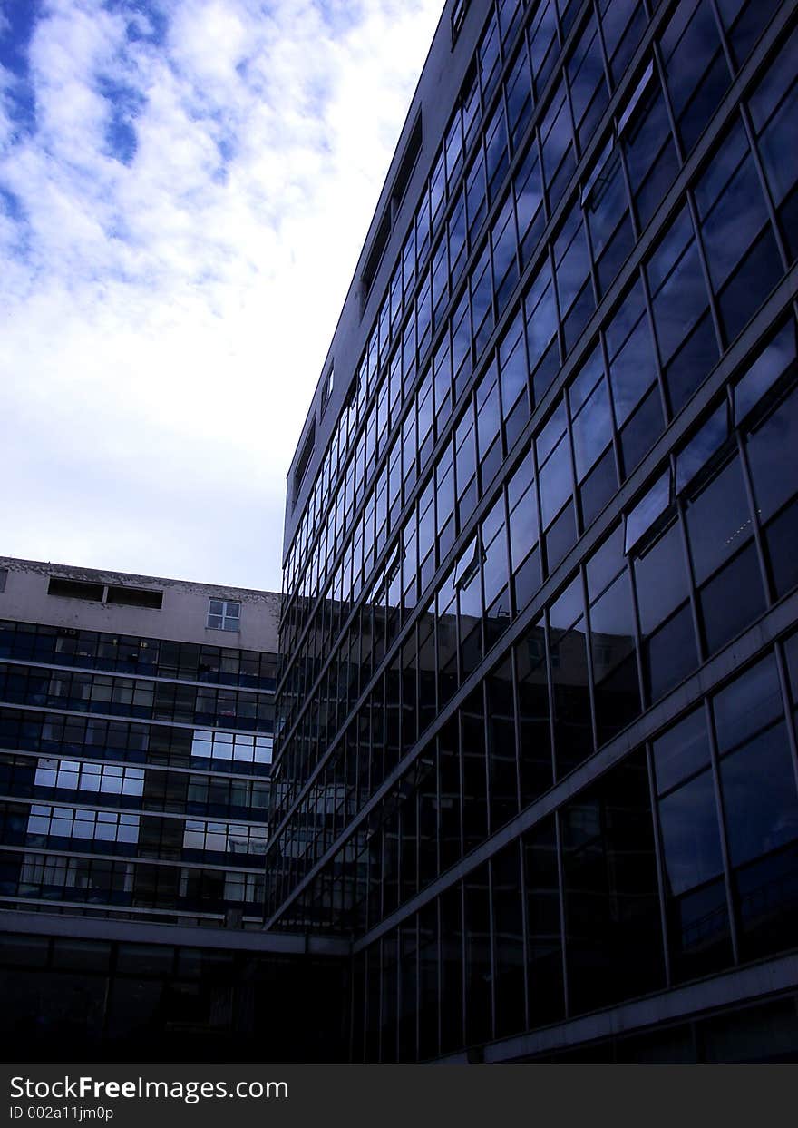 This is a modern office building in Highgate in London. This is a modern office building in Highgate in London.