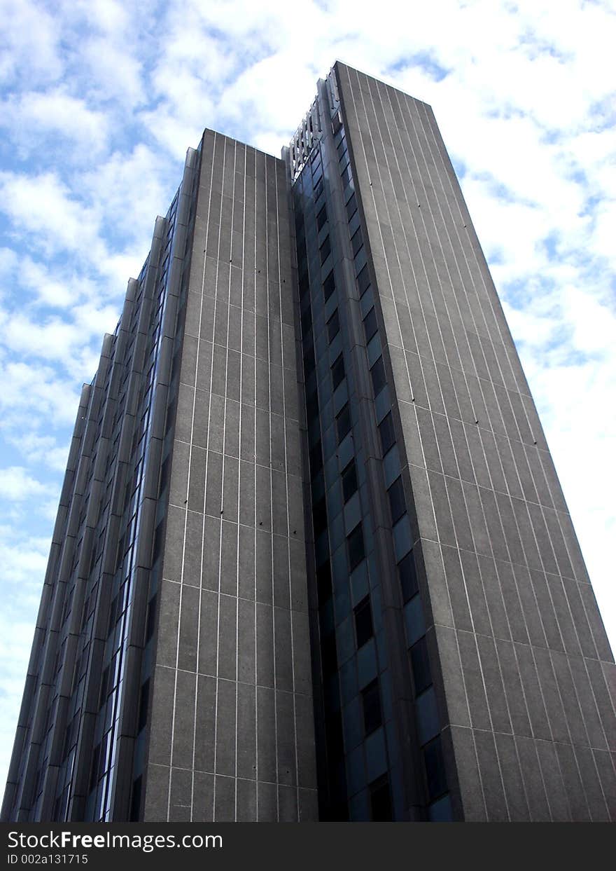 This is a modern office building in Highgate in London. This is a modern office building in Highgate in London.