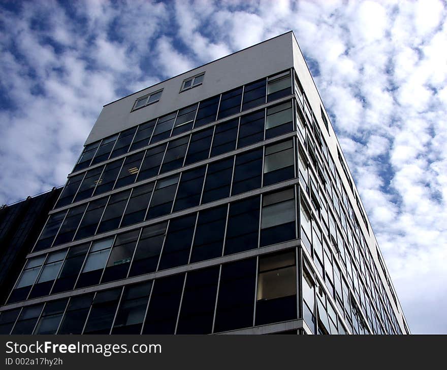 This is a modern office building in Highgate in London. This is a modern office building in Highgate in London.