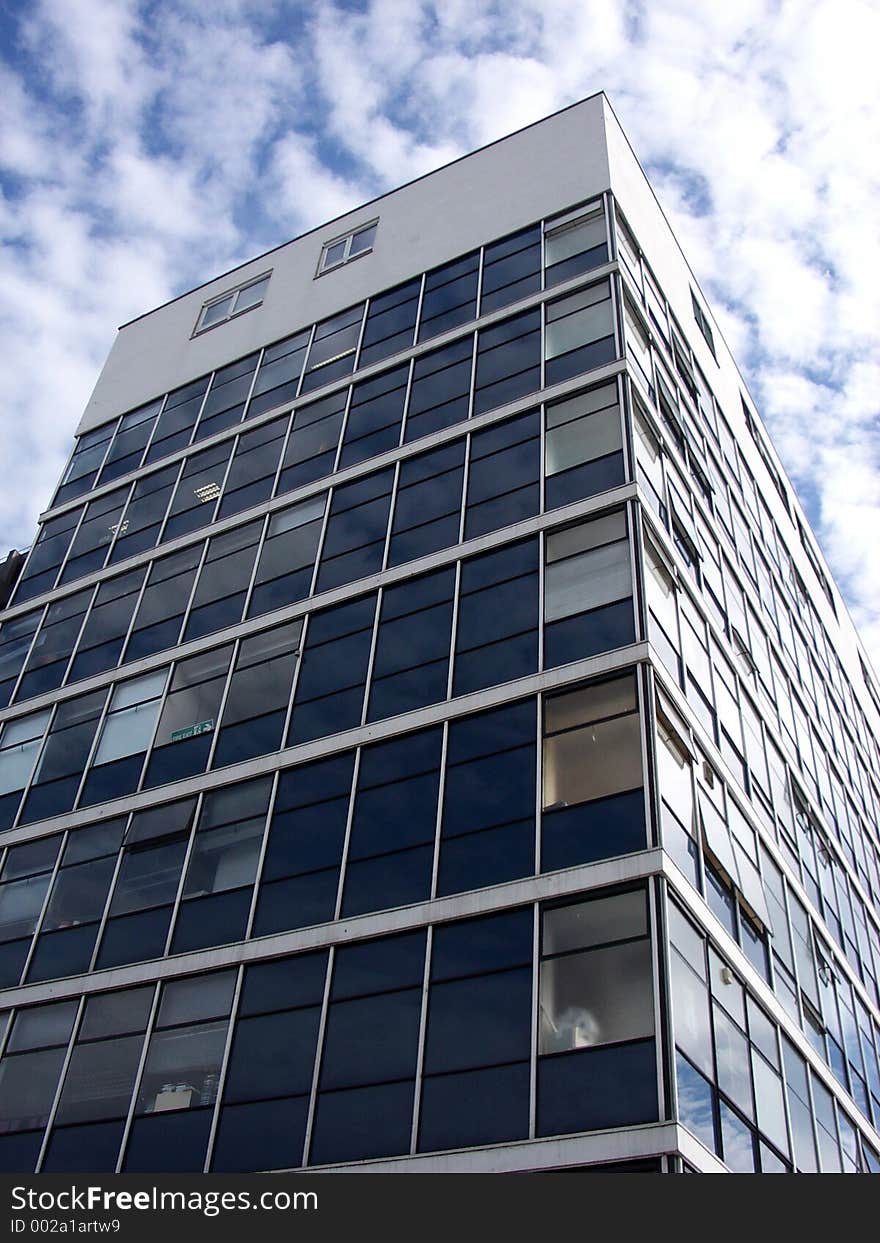 This is a modern office building in Highgate in London. This is a modern office building in Highgate in London.
