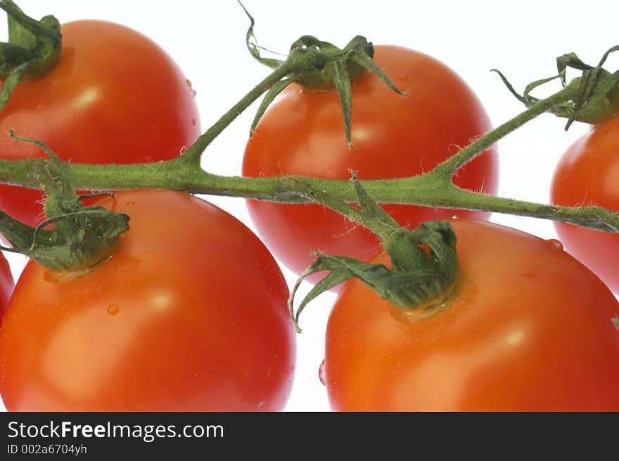 Close up of red cherry tomatoes