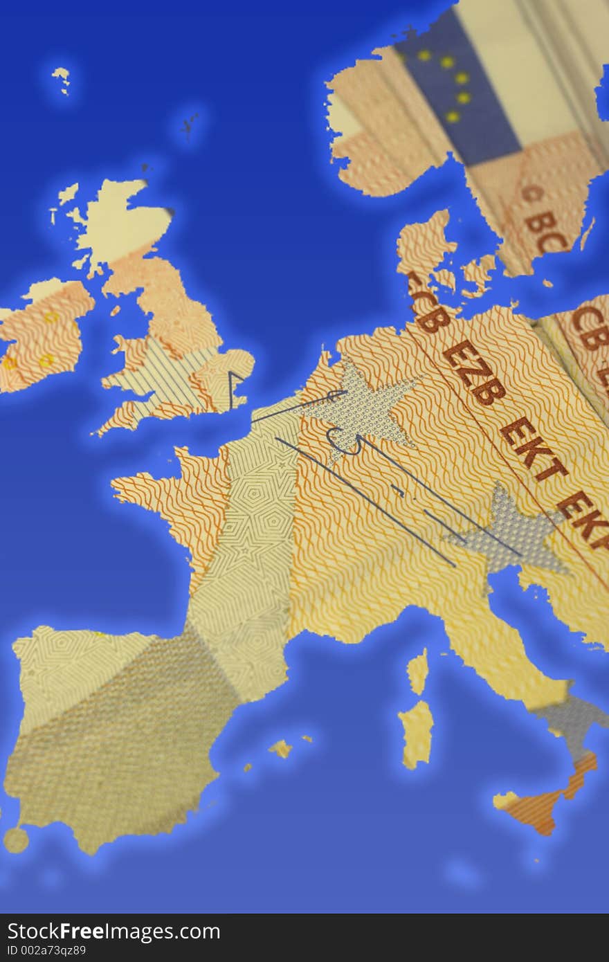 Conceptual illustration of euro map