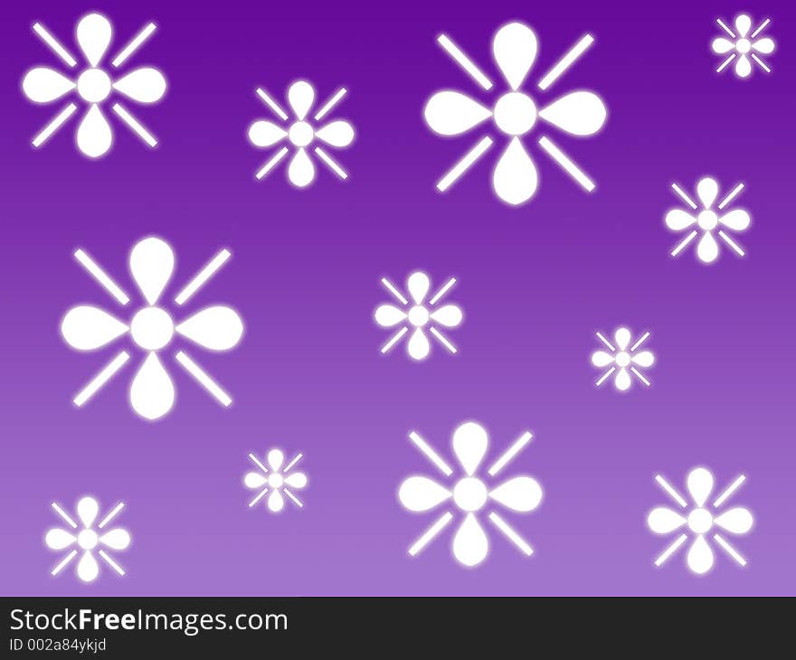 White floral purple background. White floral purple background