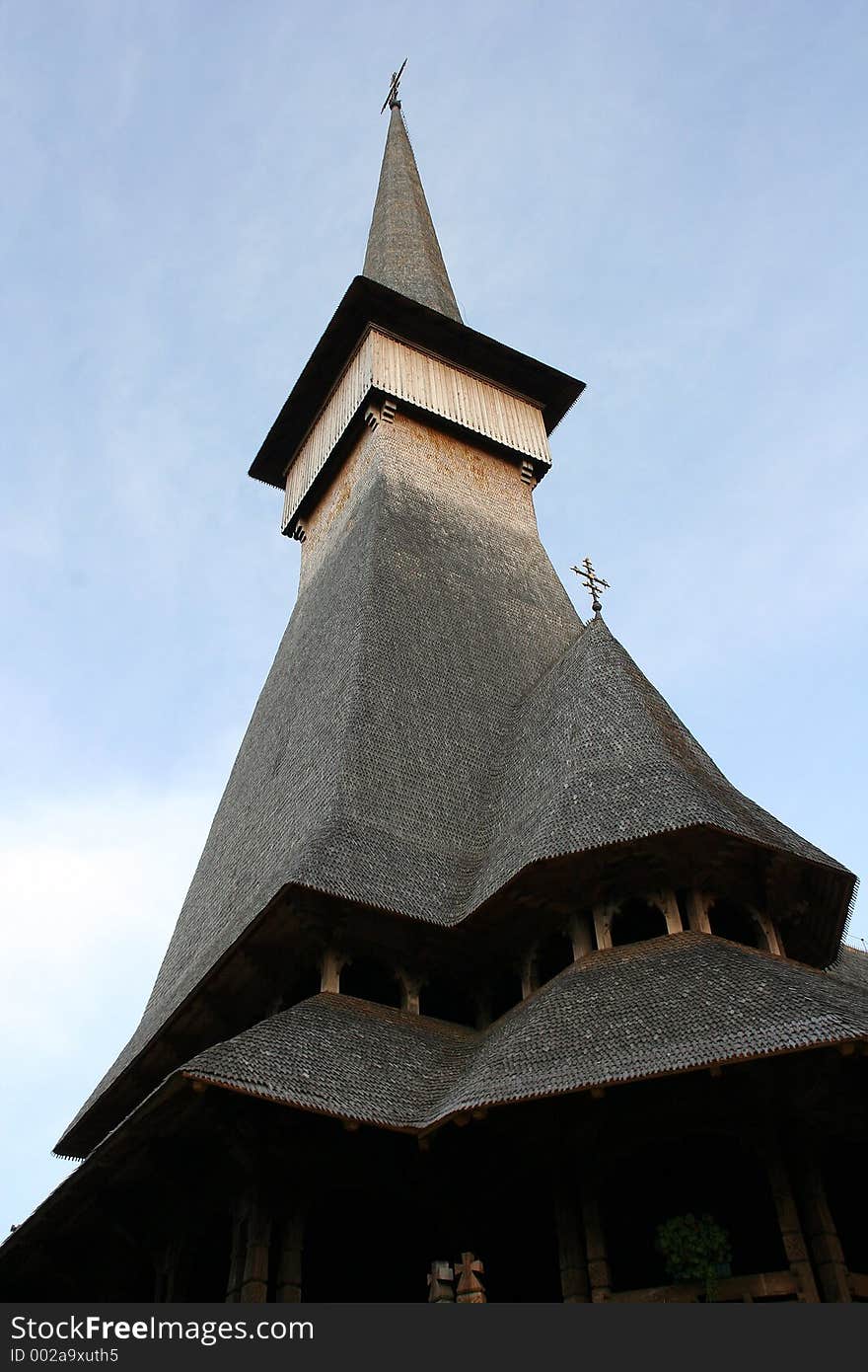 Wooden romanian church. Wooden romanian church