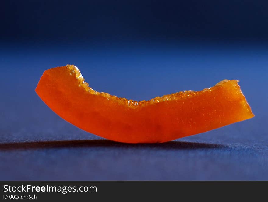 Piece of vegetable - orange, paprika