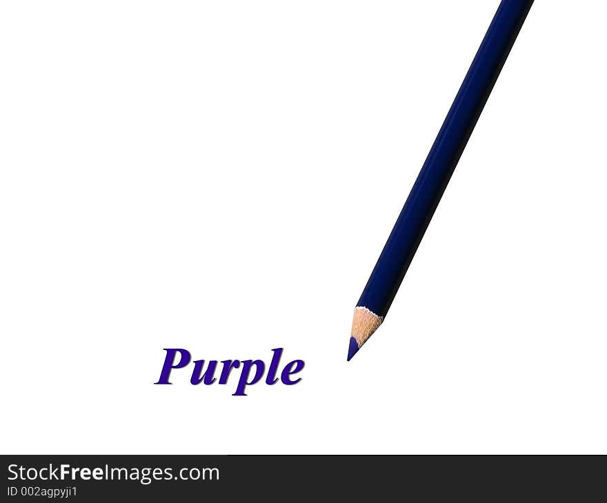 Closeup of a purple colored pencil over white. Isolated. The picture is excellent for the kids learning process at the elementary school and/or pre-shool level. Closeup of a purple colored pencil over white. Isolated. The picture is excellent for the kids learning process at the elementary school and/or pre-shool level.