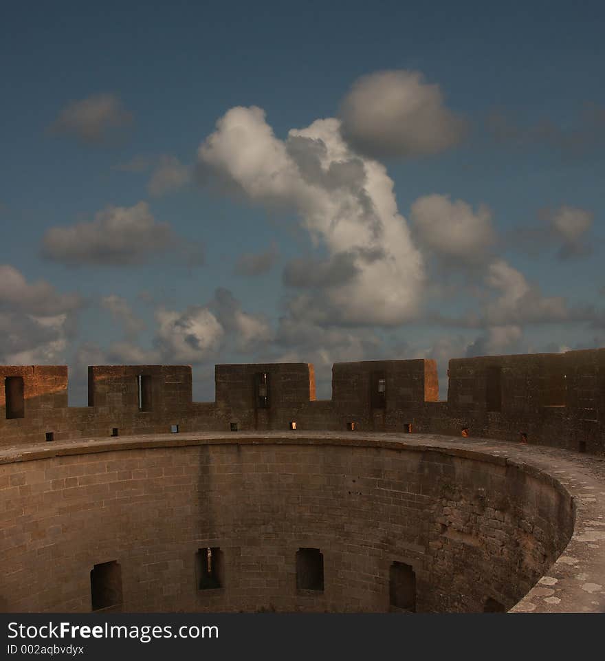 The Carcasonne tcastle ower. The Carcasonne tcastle ower