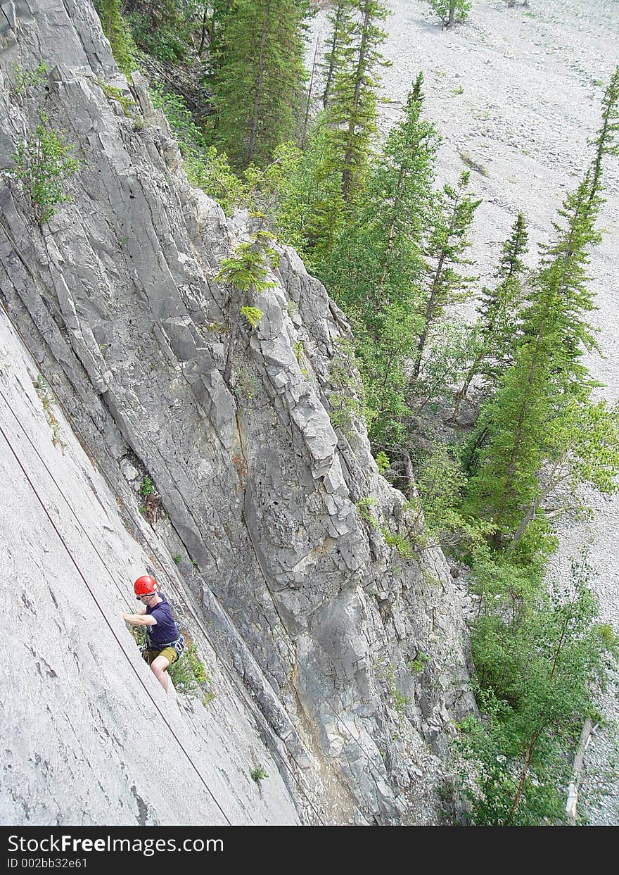 Climbing in the canadian rockies