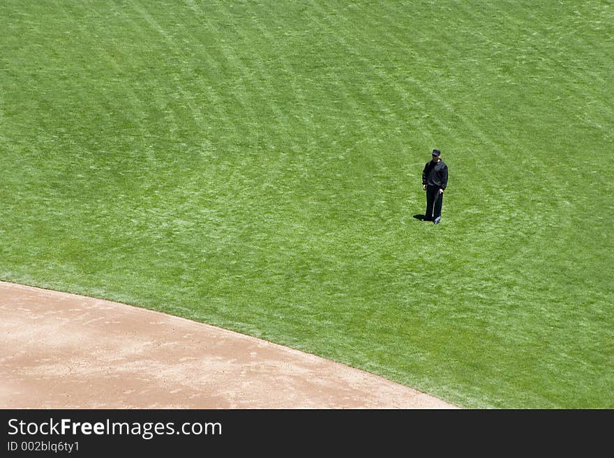 Umpire on the field