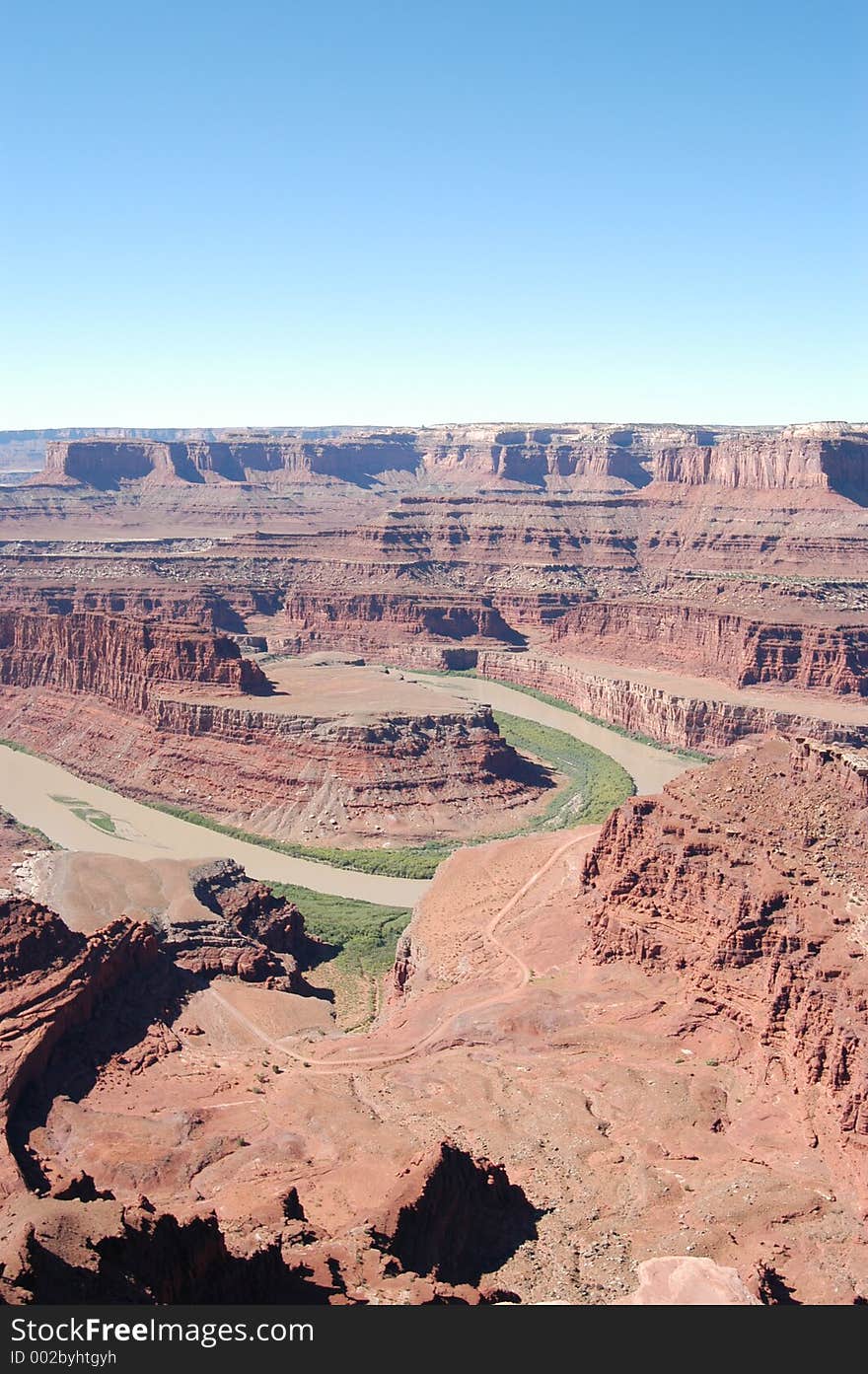 It shows the Horse-Shoe-Canyon