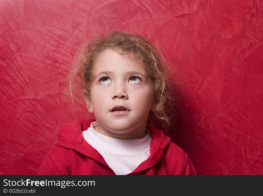 Little girl in deep thoughts. Little girl in deep thoughts