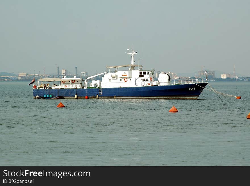 Boat in the middle of the sea