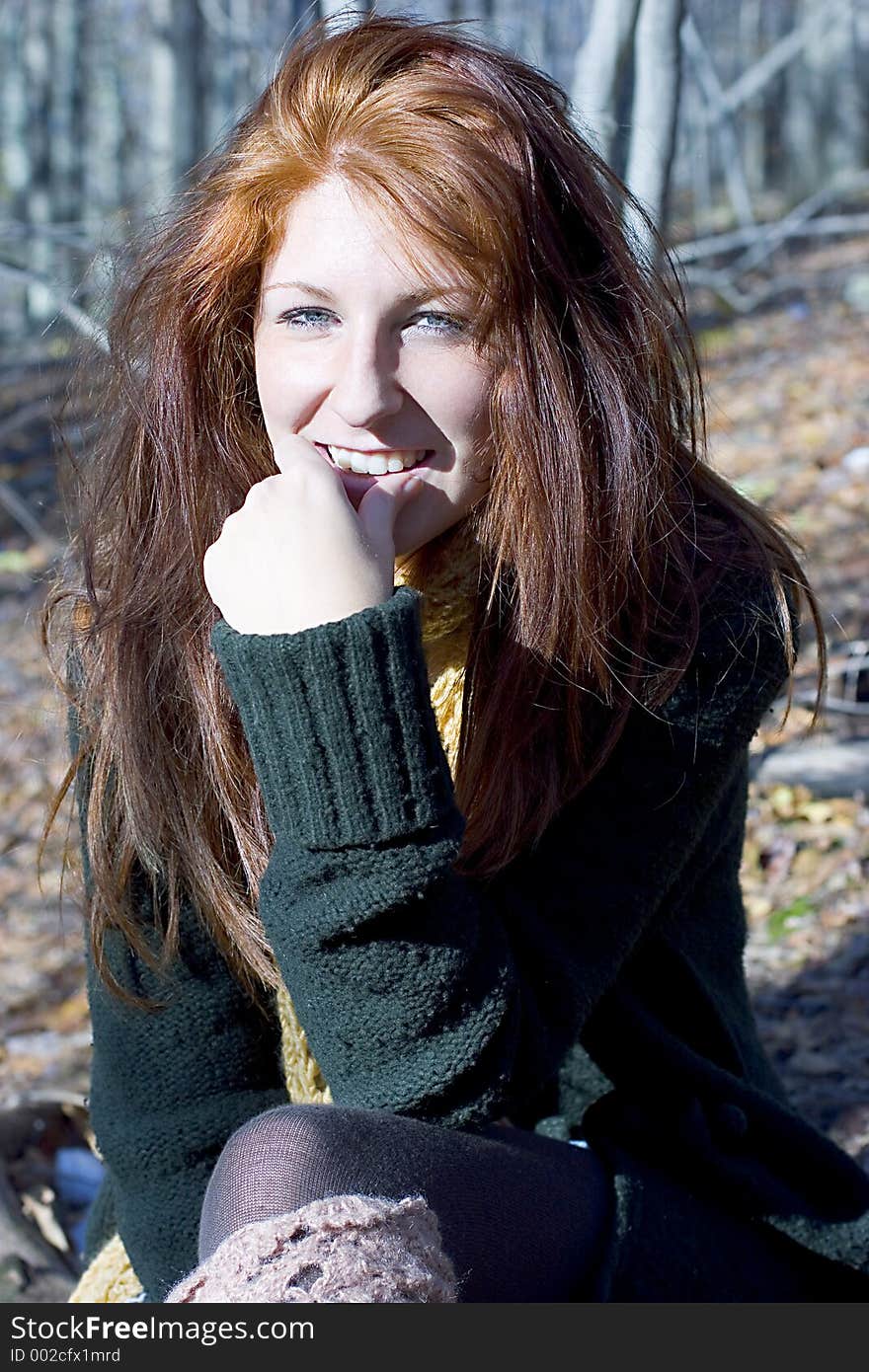 Portrait of a woman outdoors. Portrait of a woman outdoors