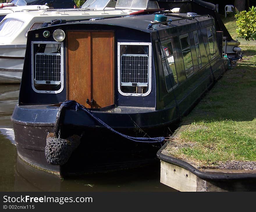 A barge at Goytre, Wales