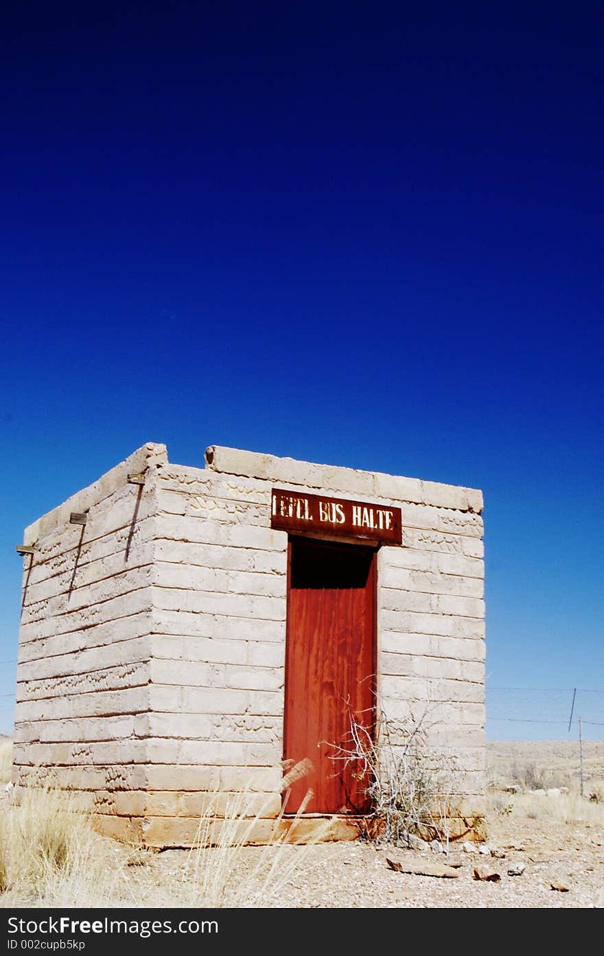 Abandoned Lepel Town bus stop in Namib desert, Namibia. Abandoned Lepel Town bus stop in Namib desert, Namibia