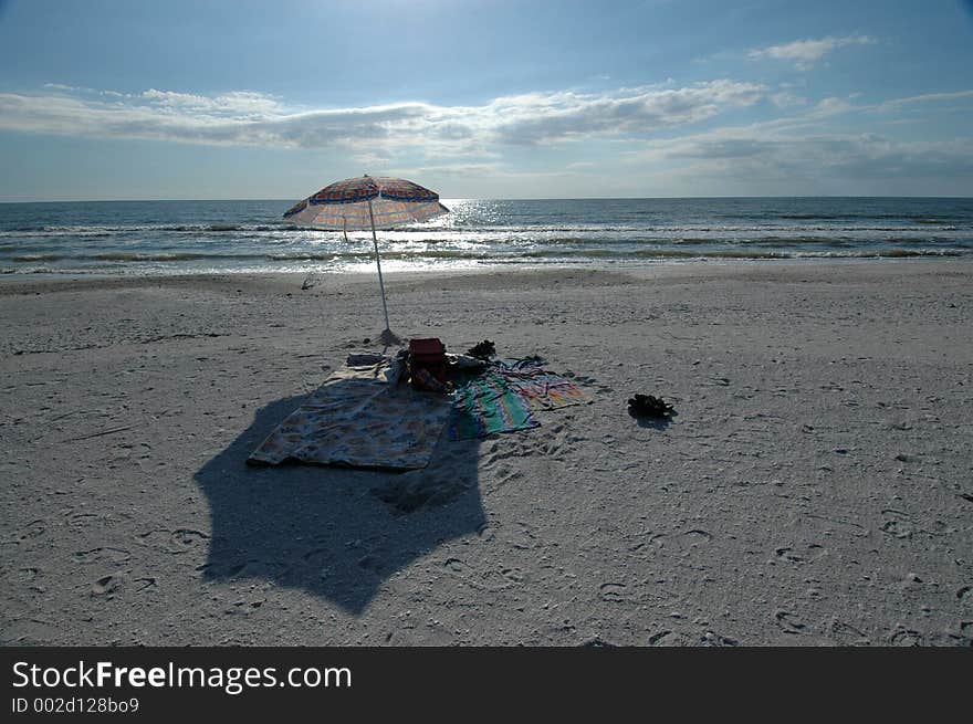 Beach Blanket and umbrella