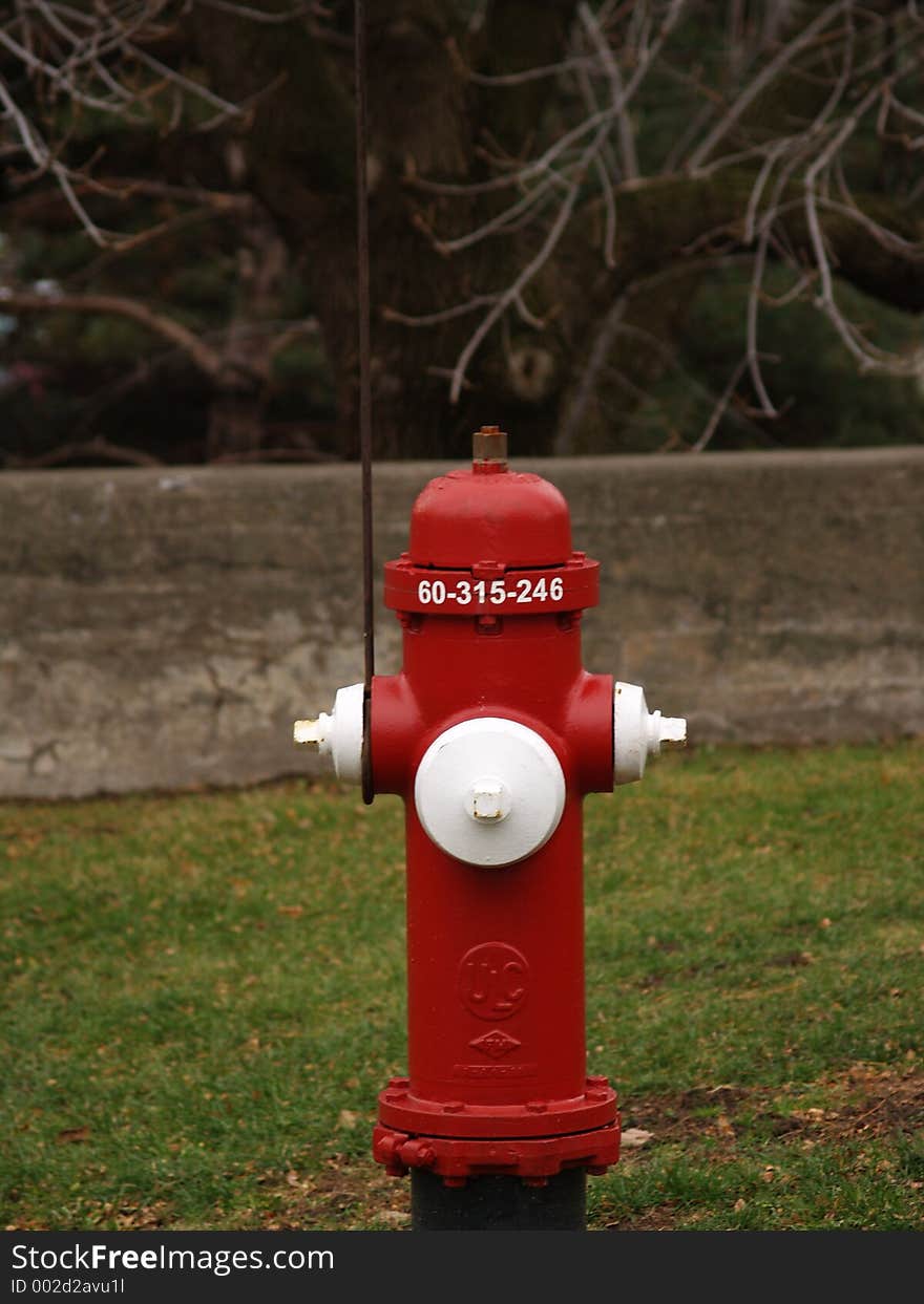 Red fire hydrant