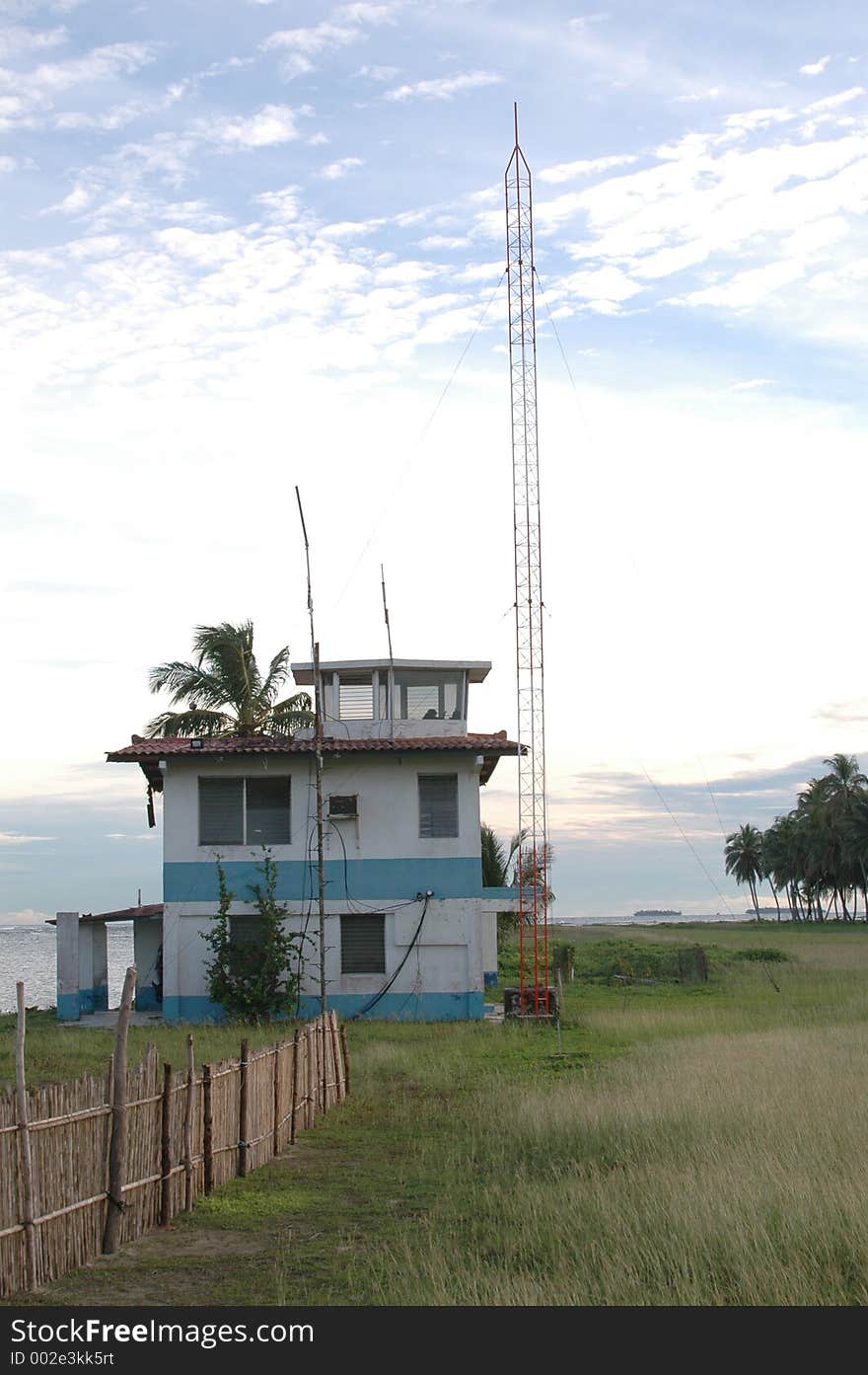 Local airport tower porvenir island panama caribbean sea rustic rural san blas islands. Local airport tower porvenir island panama caribbean sea rustic rural san blas islands