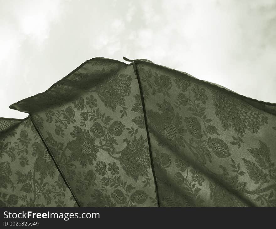 Umbrella in Sepia in the summer.