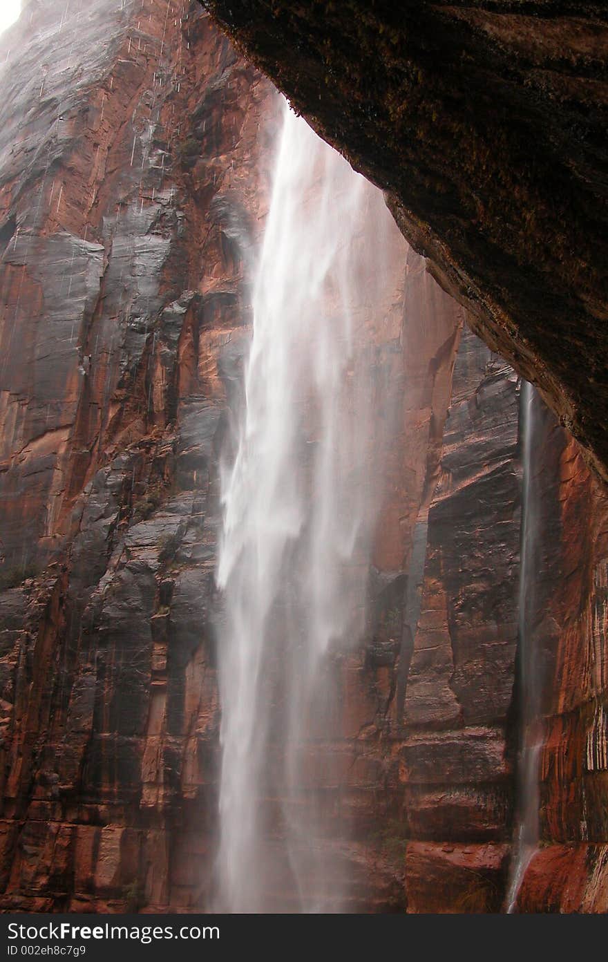 Waterfall in Zion NP. Waterfall in Zion NP