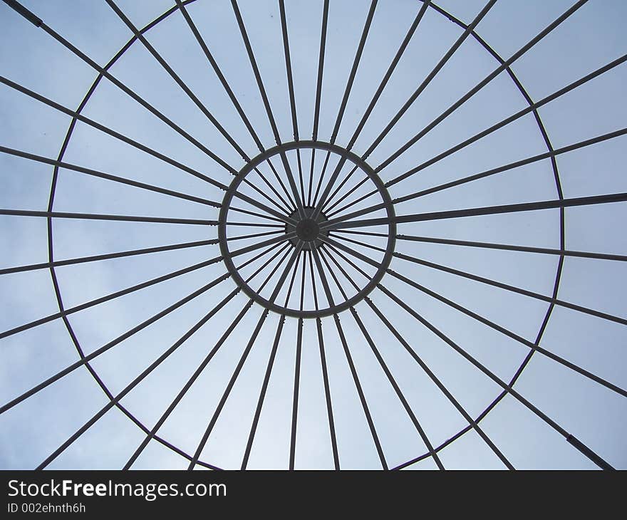 Looking up through the skylight