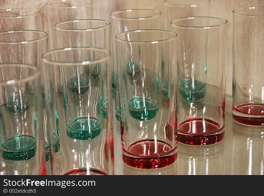 Decorative water glass. Decorative water glass