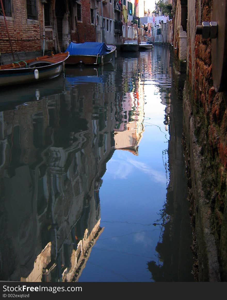 Quiet venice canal, away from the tourist areas