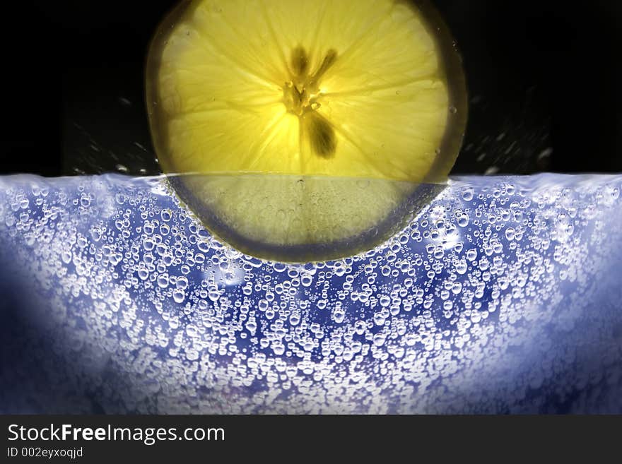 Lemon slices In water