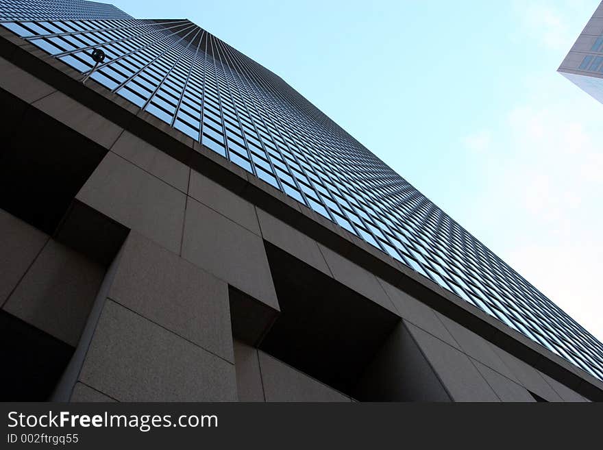 Shot of skyscraper in downtown los angeles. Shot of skyscraper in downtown los angeles