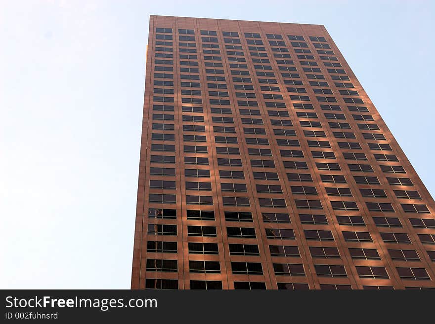 Shot of skyscraper in downtown los angeles. Shot of skyscraper in downtown los angeles