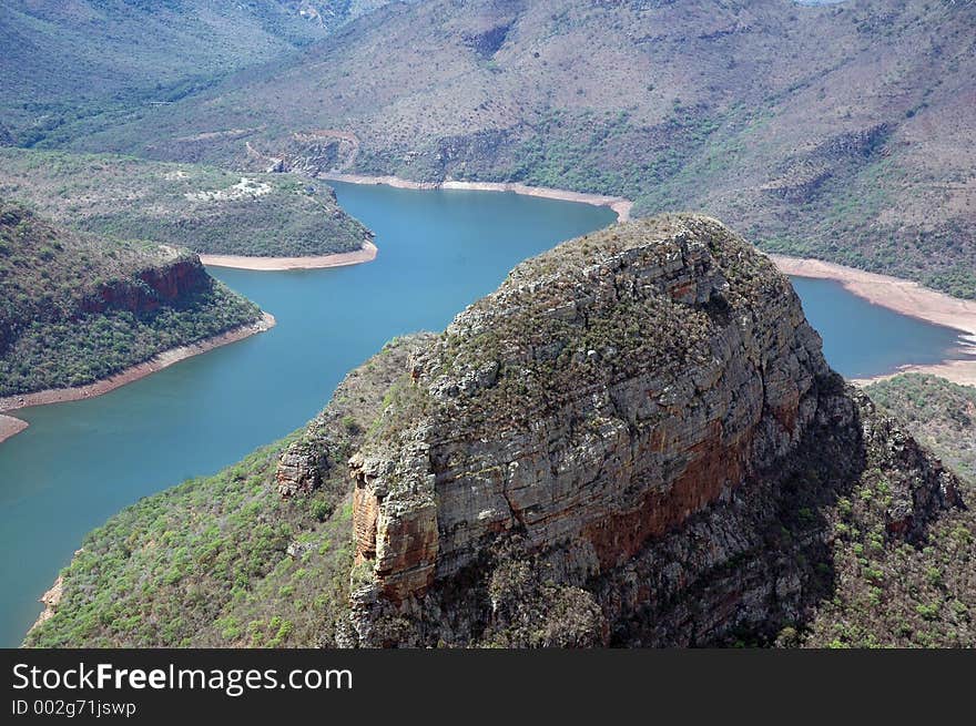 Remote lake, hidden in the mountains of Africa. Remote lake, hidden in the mountains of Africa.