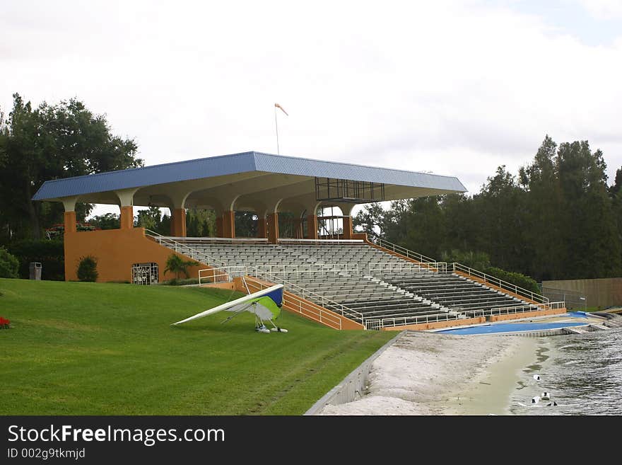 Empty Lakefront pavilion