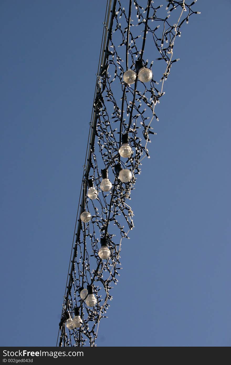 Christmas Street Lights in Daytime