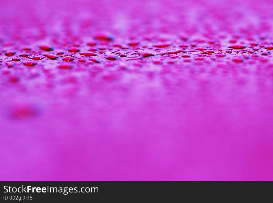 A line of water drops. A line of water drops