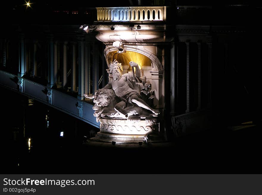 Statue on the night