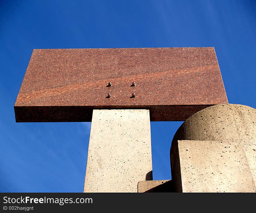 Blank sign on pillars. Blank sign on pillars.