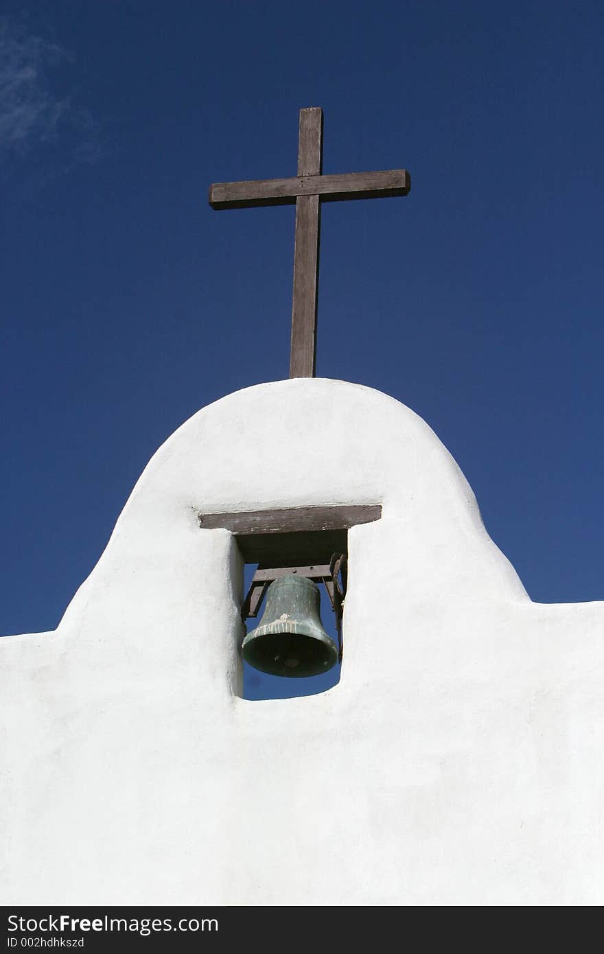 The tower of a spanish mission church. The tower of a spanish mission church