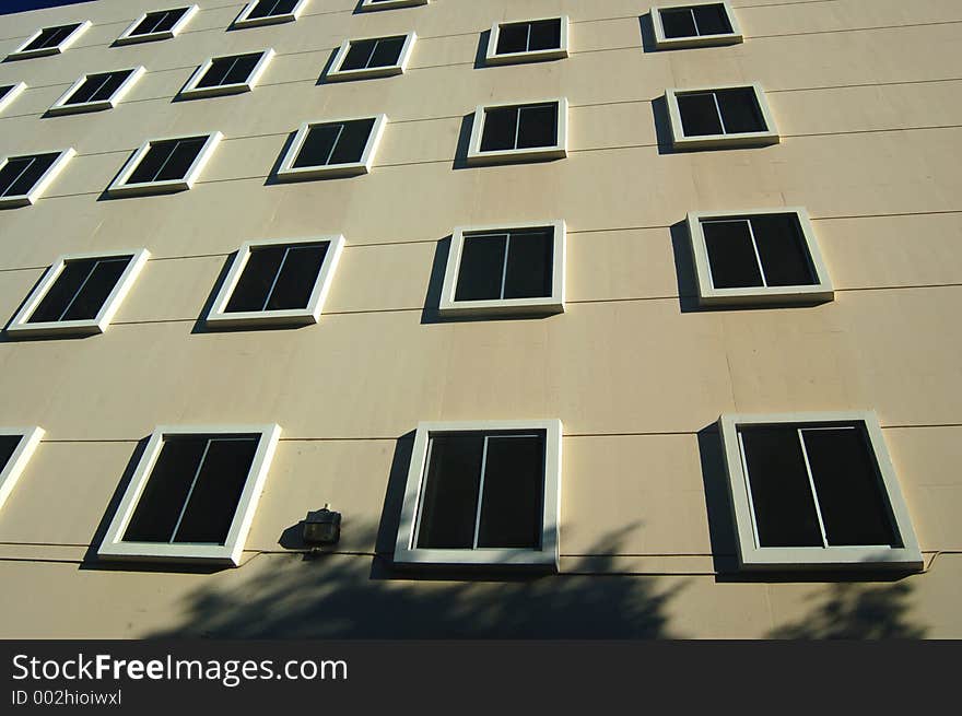 Modern office building wall and windows. Modern office building wall and windows