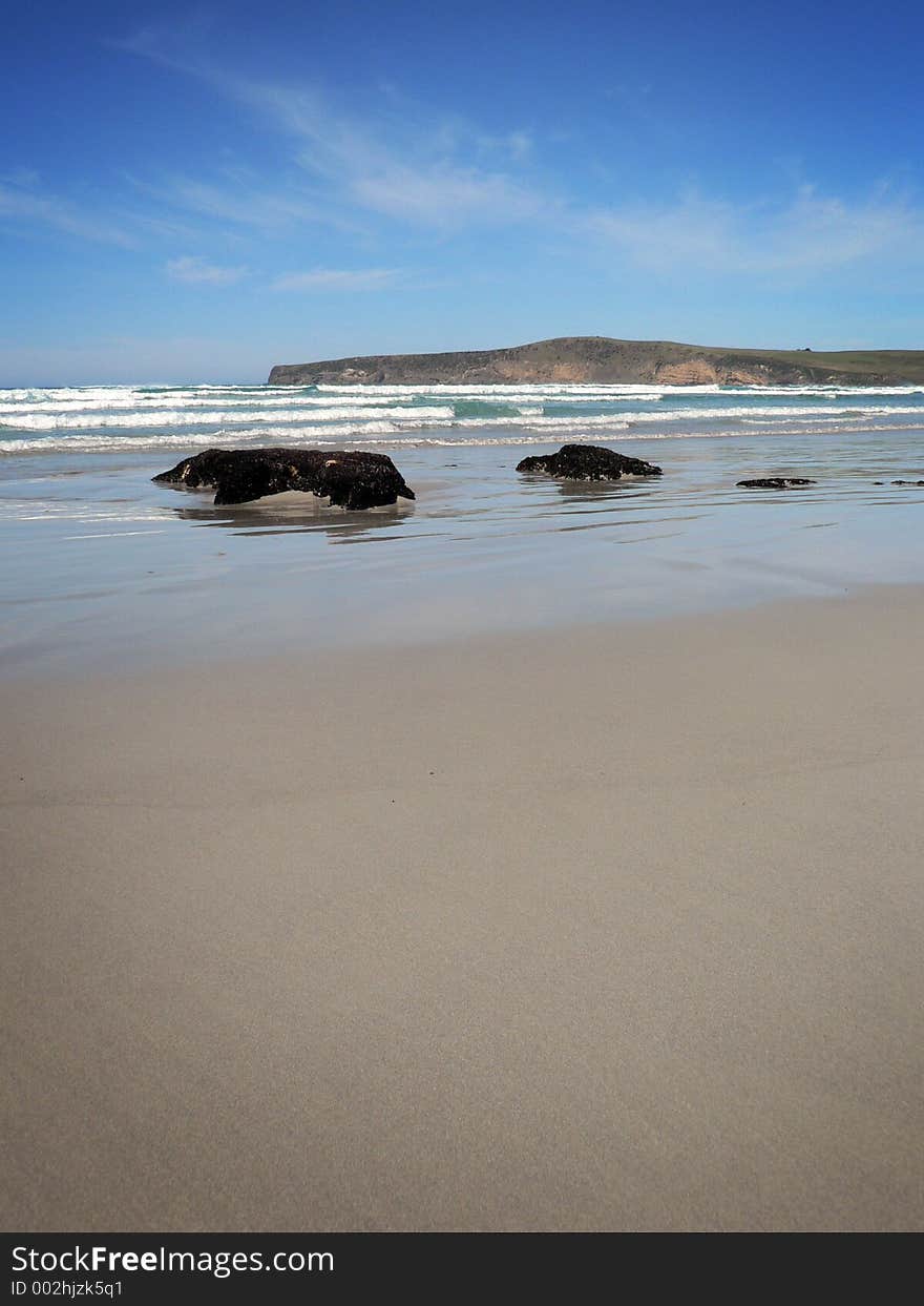 A remote stretch of beach along the southern coast of australia. A remote stretch of beach along the southern coast of australia